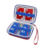 XANAD Travel Cards Case for Pokemon/Skip Bo/UNO/Playing Card Game/Phase 10 Card Game, PM TCG Trading Cards, Storage Box Hold up to 300+ Cards - Red