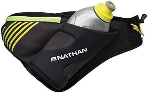 Nathan Peak Hydration Waist Pack with Storage Area & Run Flask 18oz – Running, Hiking, Camping, Cycling, Unisex-Adult, 4873NB, Black, One Size