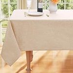 smiry Rectangle Faux Linen Table Cl