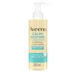 Aveeno Face CALM+RESTORE Foaming Cleanser, Removes Makeup + Waterproof Mascara, Gel to Foam, For Sensitive Skin, Fragrance Free 200ml