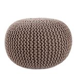 Jaipur Living Asilah Indoor/Outdoor Solid Dark Taupe Round Pouf, 20"X20"X14", (KAR03)