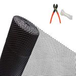 SAI PRASEEDA UV Stabilized Garden Fencing Net_Tree Guard Net_Anti Bird Net_PVC Virgin HDPE_4 Feet Height X 10 Feet Length_Black Color_800 GSM with 1 Cutter and 50 PVC Tags SHJAMN13