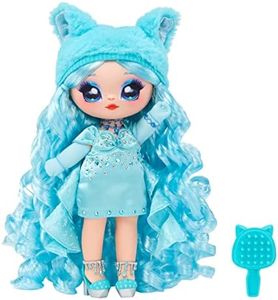 Na Na Na Surprise Sweetest Gems Series - Marina TEALSTONE - 7.5"/19cm Soft Fashion Doll Aquamarine Birthstone-Inspired with Blue Hair, Charmeuse Dress, Beanie, Brush - Collectible - for Kids from 5