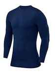 PowerLayer Compression Tops for Men and Boys Base Layers Men Running Top Thermal Shirt - Blueprint, S