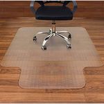 AiBOB 53 x 45 inches Office Chair mat for Hardwood Floor, Easy Glide for Chairs, Flat Without Curling, Polyethylene Floor Mats for Desk Computer