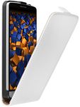 mumbi Premium Leather Flip Case for LG G3 White