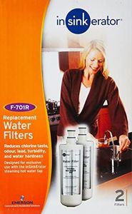InSinkErator 43961 Hard Water Filter F-701R Replacement Filter (Twin Pack), White