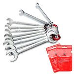 SPEEDWOX Mini Wrench Set SAE Ignition Wrench Set 10 Pcs 5/32-7/16 Inches Open End and Box End Standard Combination Wrench Spanner for Assembling Furniture Small Equipment Auto