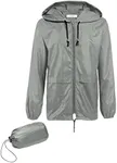 COOFANDY Men's Lightweight Rain Shell Coat for Hiking Golf Travel Waterproof Rain Jacket