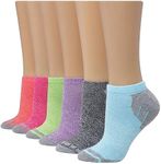 Hanes Women's 6-Pair Comfort Fit No Show Socks, Assorted Colors, 8-12