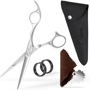 Fagaci Professional Hair Scissors 6 Extremely Sharp Blades, Fine Cutting Blades, Hair Cutting Scissors Professional, Hair Shears, Barber Scissors Set for Men and Women, Haircut Scissors Hair Kit