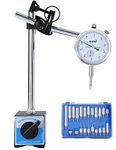 KATSU Dial Test Indicator DTI with Magnetic Base and 22-Piece Indicator Points Set, 0-10mm 0.01mm High Precision Measuring ToolKit 40111965