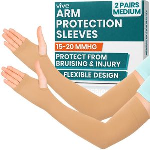 Vive (2 Pairs) Arm Protectors for Thin Skin and Bruising - Protective Geri Arm Sleeve Guards for Elderly, Men & Women (XL)