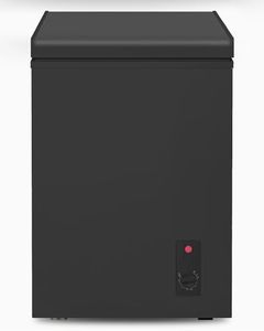 TABU 3.5 Cu Ft Chest Freezer, Deep Freezer with Removable Storage Basket, Top Open Door Small Chest Freezer with 7 Level Adjustable Temperature, Compact Freezer with Top Open Door (Black)