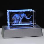 Elephant Gifts for Women Decorations for Home, 3D Crystal Elephant Decor Stuff Figurines Statue Gift for Elephant Lovers mom Grandma Birthday Gifts for mom from Daughters Son Unique Gift Ideas