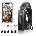 WiFi Endoscope Camera 1200P HD Borescope Inspection Camera IP68 Waterproof Pipe Camera with LED Light for Android/IOS iPhone/Windows/Mac/Tablet/PC (2M)