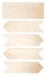 Unfinished Wood Directional Rectangle & Arrow Sign Cutouts for DIY Painting Crafts by Nerdy Words