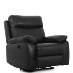 Motorized Powered Recliner Chair | Single Seater Recliner Chair in Leatherette (Motorized Recliner, Black)