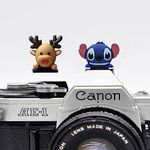 ZOSTLAND Cute Slr Camera Hot Shoe Boot Cover Cap,Attractive Animals Hot Shoe Protector,Compatible with Sony Fuji Canon Nikon Pentax Leical (Alien + Deer)