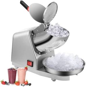 Yaberry Grove Electric Ice Shaver, Shaved Ice Machine, Especially for Home and Commercial Use Ice Crusher, Dual Stainless Steel Shaving Blades, Double Covers,85KG per hour,300W/2200rpm