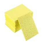 uxcell Soldering Sponge 51x35.5x1.9mm for Iron Tips Cleaner, Rectangle Yellow 20pcs