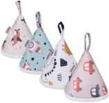 ALVABABY 4 Pcs Baby Boy Pee Covers, 3.5 * 4 In,Strong Water Absorption Pee Shield for Newborn Boy, 4-Layer Reusable Pee Cap, Diaper Changing Accessory for Baby Gift