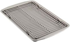 Circulon Bakeware Baking Sheet/Cookie Pan and Cooling Rack Set, 3 Piece, Gray