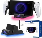 WUXIDIXI Charging Station for PS Portal Remote Player, Fast Charging PS Portal Charger Dock Stand with 5 RGB Light Modes and Type-C Magnetic Charging, PS Portal Accessories Black