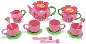 Melissa & Doug Bella Butterfly Pretend Play Tea Set (Pretend Play, Food-Safe Material, BPA-Free, Durable Construction, Great Gift for Girls and Boys - Best for 3, 4, and 5 Year Olds)