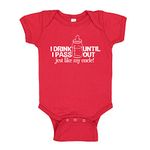 I Drink Until I Pass Out Just Like My Uncle Baby One Piece or Toddler T-Shirt, Red, 3T TShirt