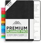 PRODUCTIVITY STORE Pro - Undated, 2025 Planner, 5.8” x 8.3” - The #1 Productivity Planner to Achieve Your 2025 Goals - Planner 2025-2026 - Black - A5