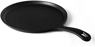 Commercial CHEF 10.5 Inch Preseasoned Cast Iron Round Griddle Pan