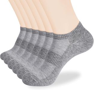 Corlap Women's Ankle Cotton Socks - No Show Low Cut Athletic Running Soft Thin White Socks 6 Pairs