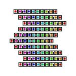 Treedix 10x10 WS2812B 5050 RGB LED Light Stick Matrix Individually Addressable 10 Bit RGB LEDs with Integrated Driver Board DC 5V Compatible with Arduino and Raspberry Pi
