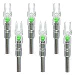 6PCS S Led Lighted Nocks for Arrows with .244"/6.2mm Inside Diameter,Screwdriver Included