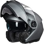 ILM Adult Modular Motorcycle Helmet Full Face Flip up Casco para Moto Dual Visor DOT Model 159(Gray,Medium)
