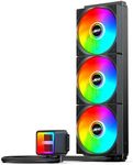 JEYI iArcticStorm 360 Water Cooler Black, Desktop ARGB AIO Liquid CPU Cooler, Intel & AMD TDP 280W, Infinity Mirror Efficient PWM-Controlled Pump, for AMD Ryzen AM5|4, Intel LGA 1851|1700 etc.