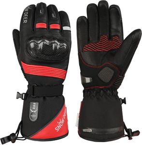SNOW DEER Heated Motorcycle Gloves – Rechargeable Electric Winter Riding