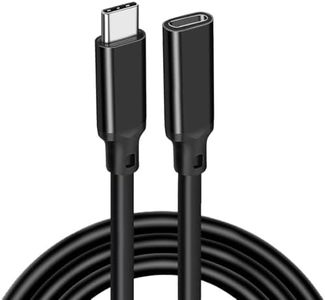Verilux USB C Extension Cable 6.6ft, 100W USB Type C Male to Female Fast Charging Cable, 10Gbps Data Transfer, 4K@60Hz Hd Video Output Compatible with iPad Pro, MacBook Pro, Dell, Black