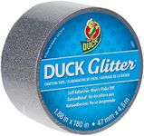 Duck Brand Glitter Crafting Tape, 1.88-Inch x 5-Yard Roll, Silver (282492)