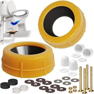 NEEXAN 2-Pack Extra-Thick Toilet Wax Ring Replacement Kit with Installation Hardware – Toilet Wax Ring for 3-Inch and 4-Inch Drains