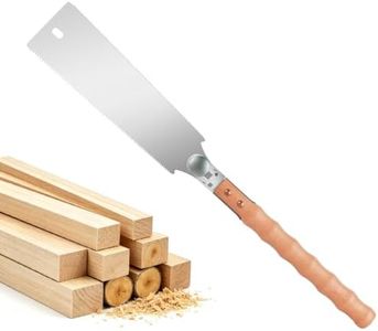Japanese Pull Saw of Double Edge,10 Inch Hand Saw of 7-10/18 TPI Gradient Teeth, SK5 Flexible Replaceable Blades,with Non-Slip Bamboo Knot wooden Handle,Woodworking Tool for Hardwood & Softwood.