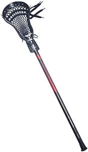 CAKLOR Lacrosse Complete Junior Stick with Shaft & Head,Red/Black