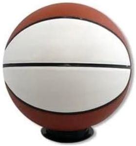 Autograph Blank Regulation Size Basketball Without Base | Official Size 7 | Basketball Trophy for Signing with Two Large White and 6 Brown Panels