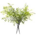 Melorca&Guilla Artificial Plants,4PCS 43.3" Green Nandina Faux Branches for Vase,Artificial Plants for Shop Garden Office Home Décor (4, Green Nandian)