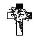 SG Jesus Cross Symbol Wall Sticker Home Décor Wall Art Sticker Black (Size :- 90x60 cm)