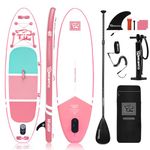 TIGERXBANG Inflatable Stand Up Paddle Boards with Premium SUP Board Accessories, Allround Paddle Boards for Adults/Kids,Defender Collection Pink