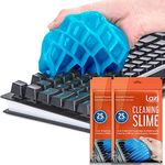 LAZI (Blue Pack 2) Multipurpose Laptop Keyboard Cleaner Dust Cleaning Kit Slime Gel Jelly Putty Magic Super Clean Gel for Keyboard Laptop Car Dashboard Accessories Electronic Gadget Cleaner 200gm