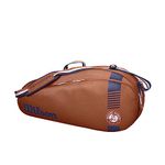 WILSON Roland Garros Team Tennis Racket Bag - 3 Racket Hold Pack, Clay/Navy