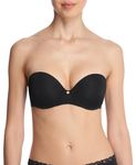 Natori Women's Pure Luxe Strapless Contour Underwire, Black, 30DD